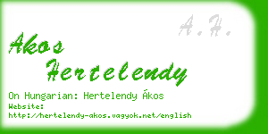 akos hertelendy business card